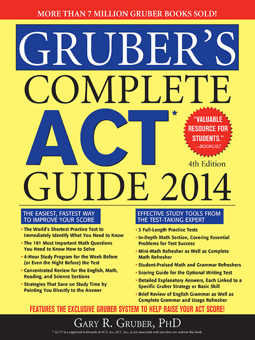 Title details for Gruber's Complete ACT Guide 2014 by Dr. Gary R. Gruber - Available